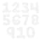 12 Packs: 11 ct. (132 total) 7" White Paper Collage Numbers by Creatology™
